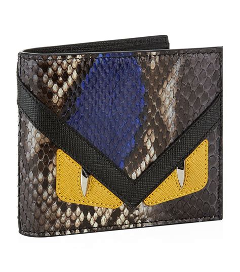 fendi wallet men eyes|fendi monster eyes bifold wallet.